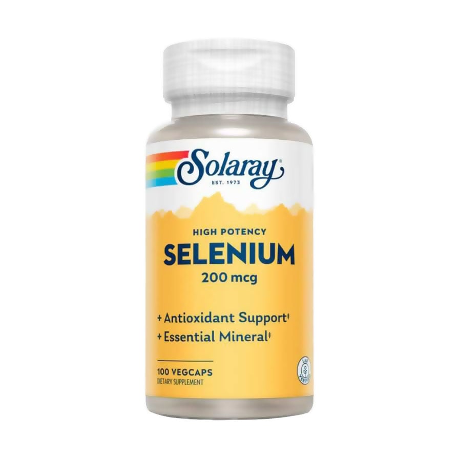 Селен Solaray Selenium, 200 мкг, 100 вегетаріанських капсул