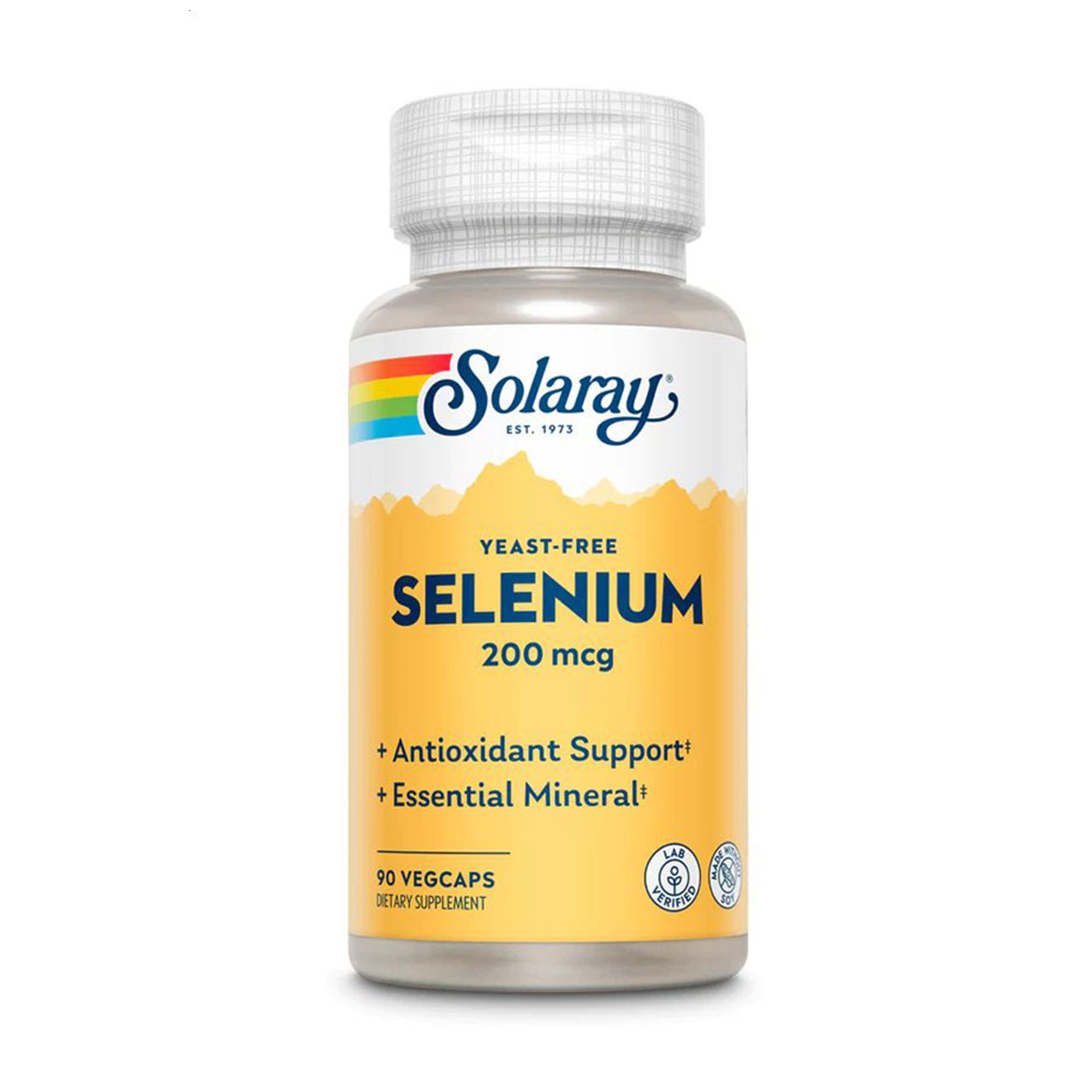 Селен Solaray Selenium Yeast Free 200 мкг, 90 вегетаріанських капсул